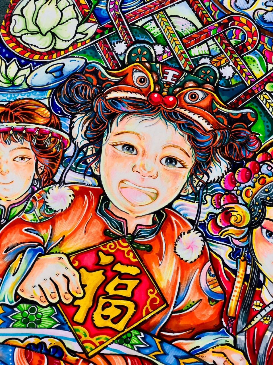 阳光下成长之传承|童心绘梦新时代绘画96 96四开/马克笔 96京剧