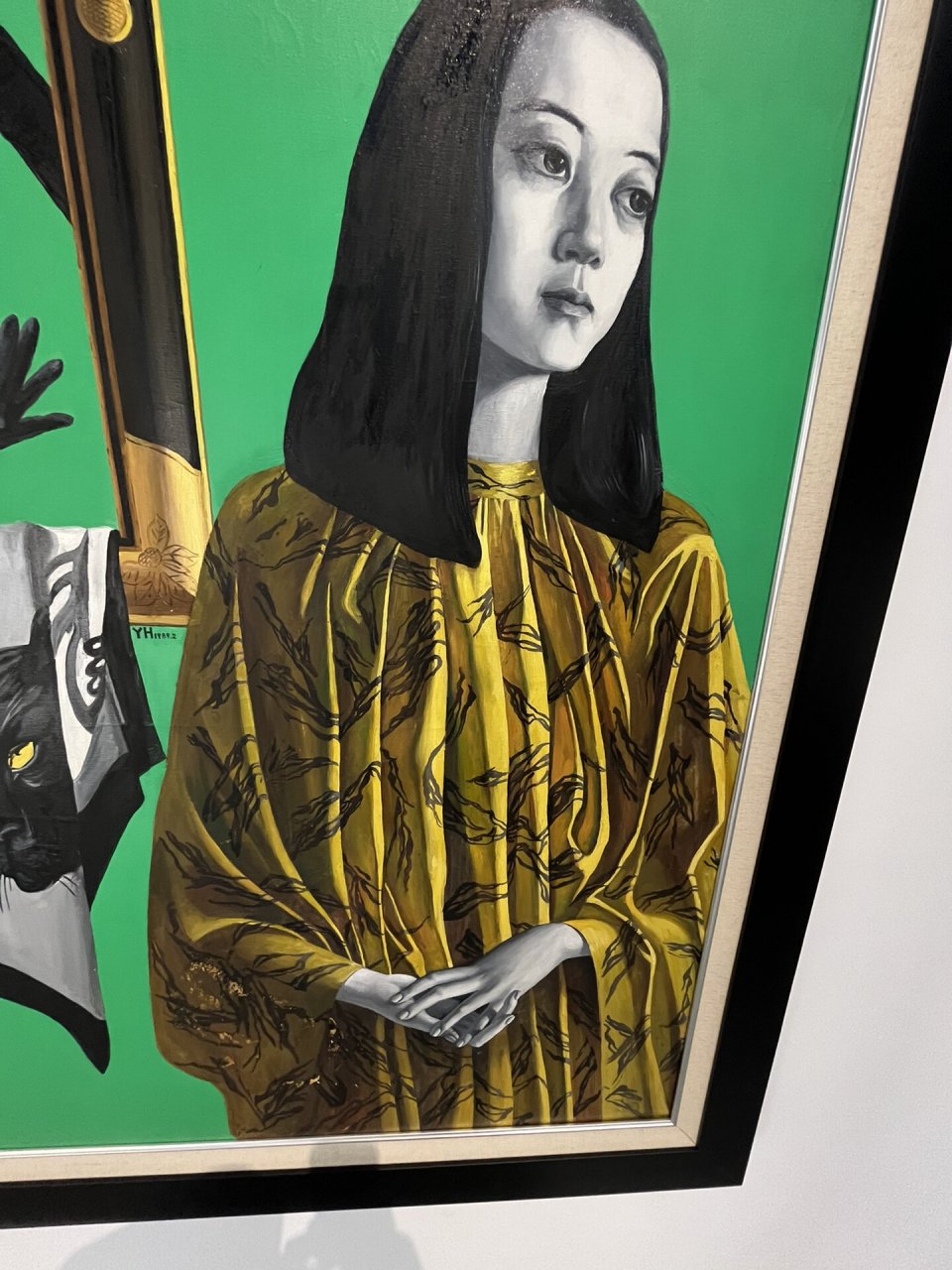 喻红  戴手套的自画像 1989 布面油画 130x 97厘米