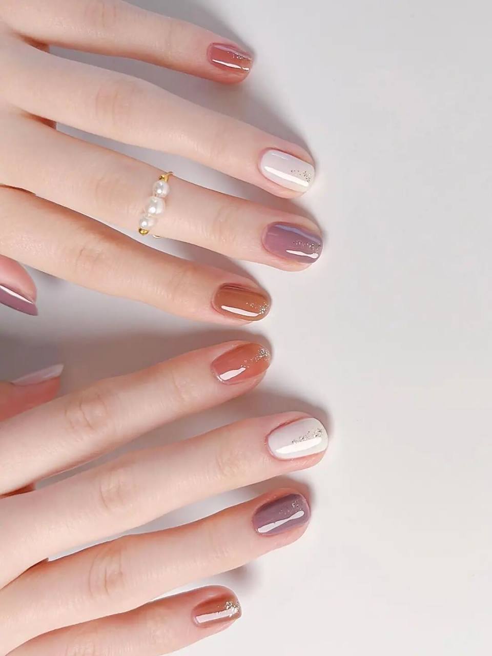 ins初春夏季小清新跳色美甲温柔girl闭眼入 但愿日子清净,抬眼皆是