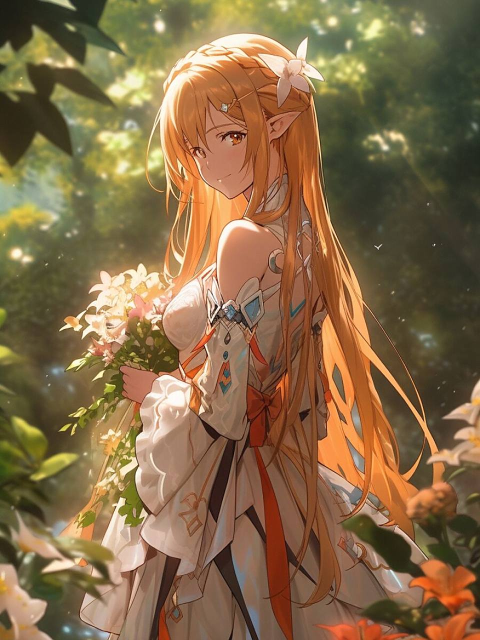 【刀剑神域】亚丝娜丨精美壁纸 (含完整壁纸)左下角