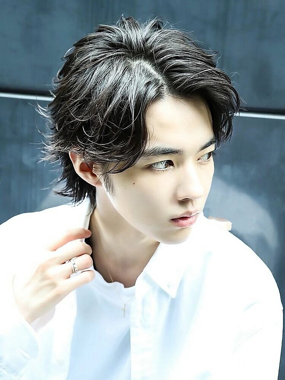 港风复古四六分,男生长发发型