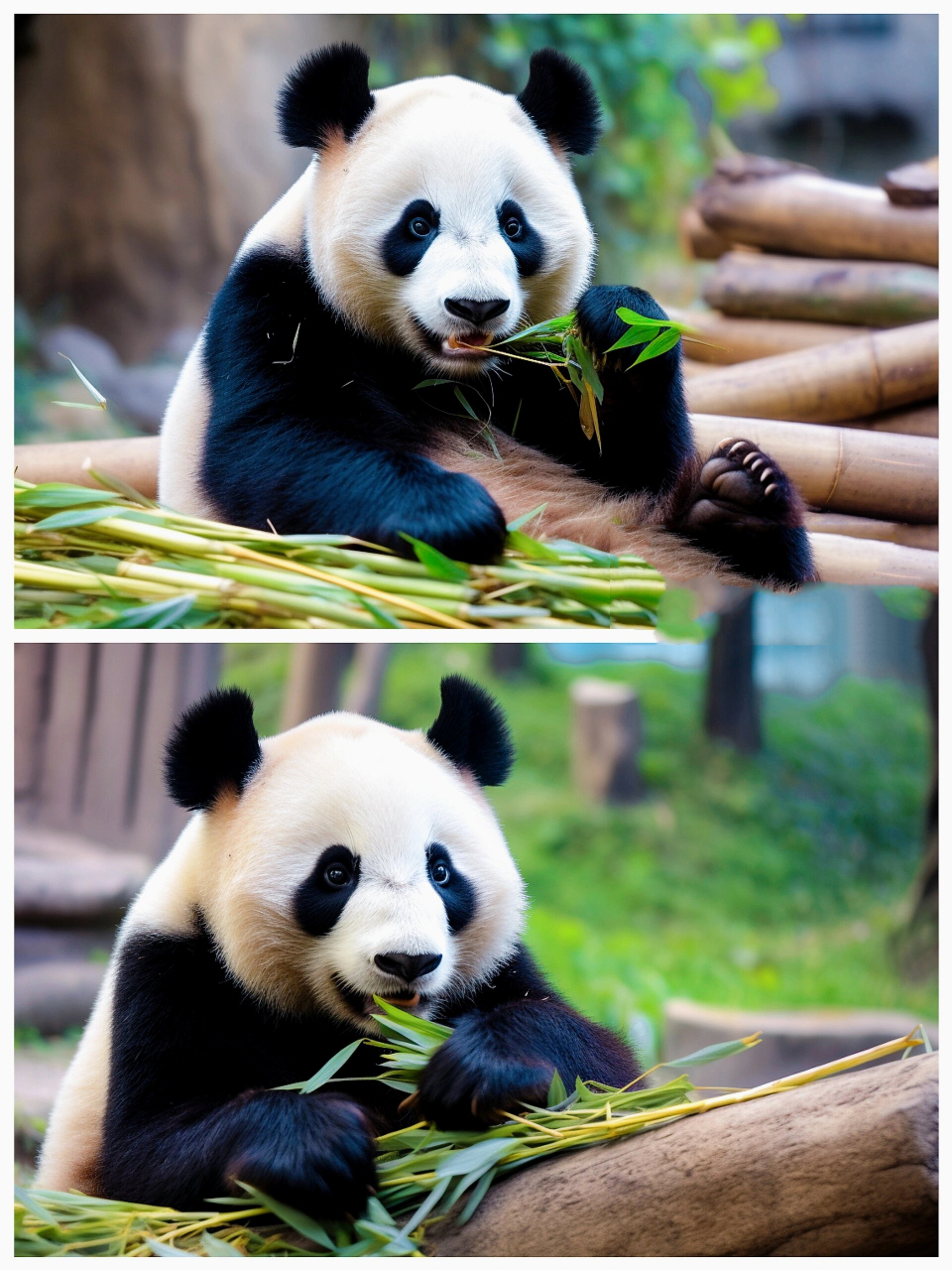 动物系列写生素材 | 吃竹子的大熊猫