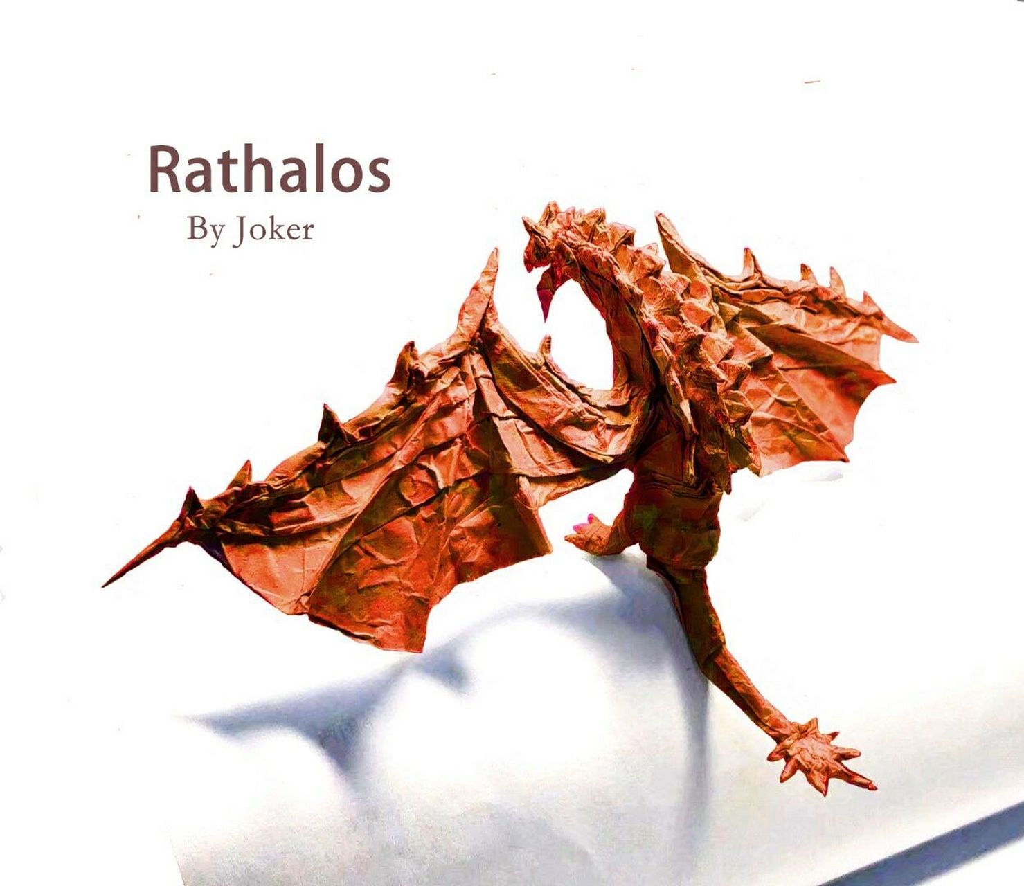 原创折纸-雄火龙&角龙 附上折痕展开图 ( )