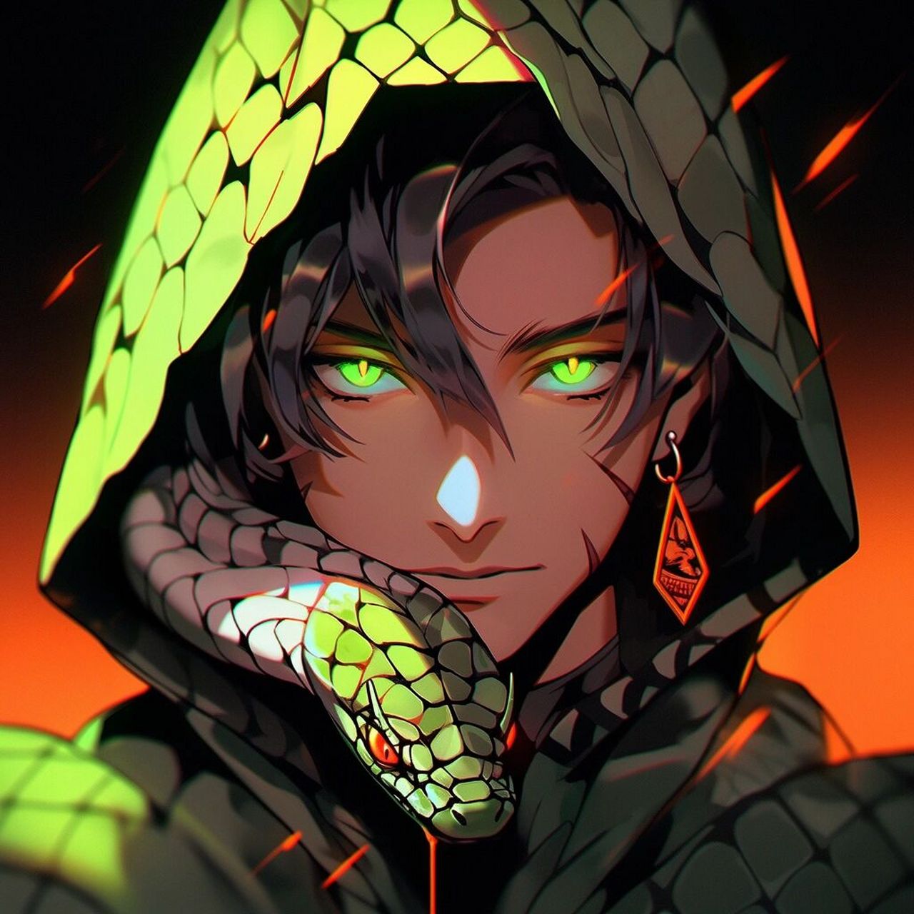 十二生肖国潮情侣头像 蛇97