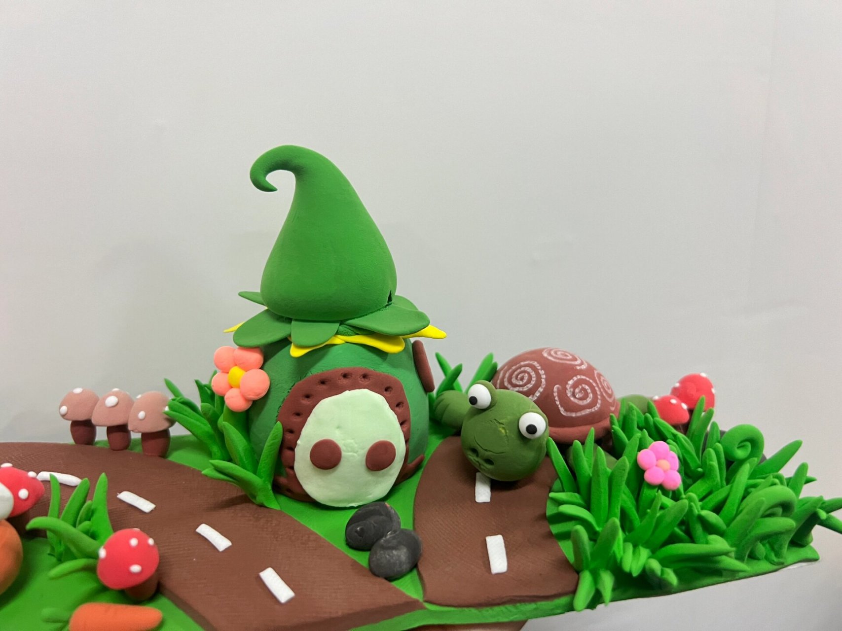 龟兔赛跑粘土作品