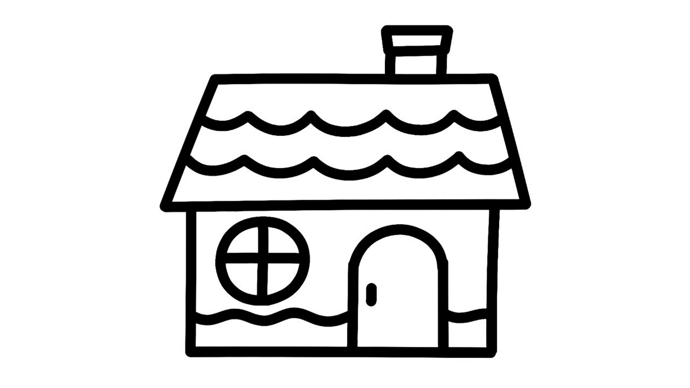 简笔画简单房子图片
