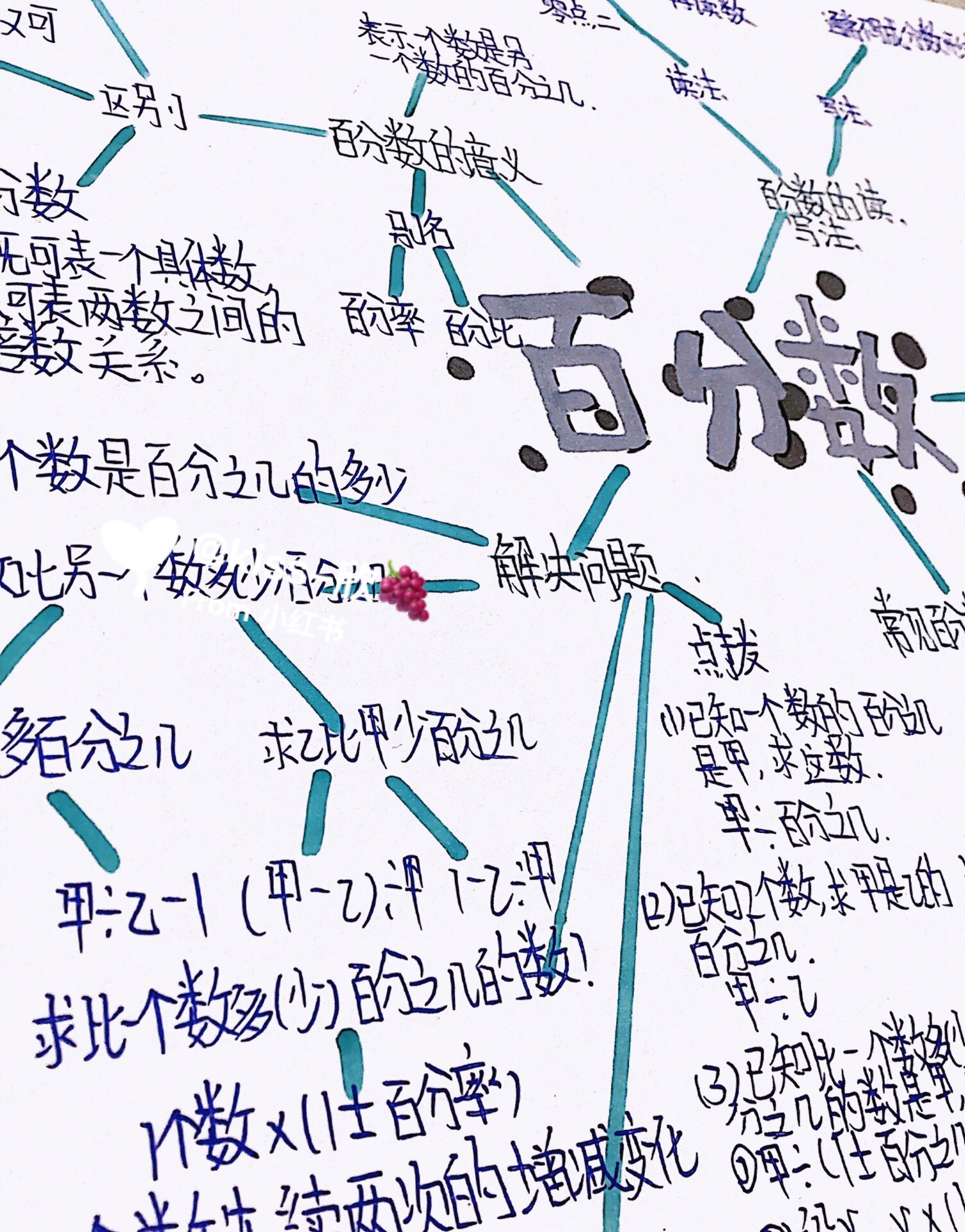 关于百分数的思维导图(25 6106_6107)25加油