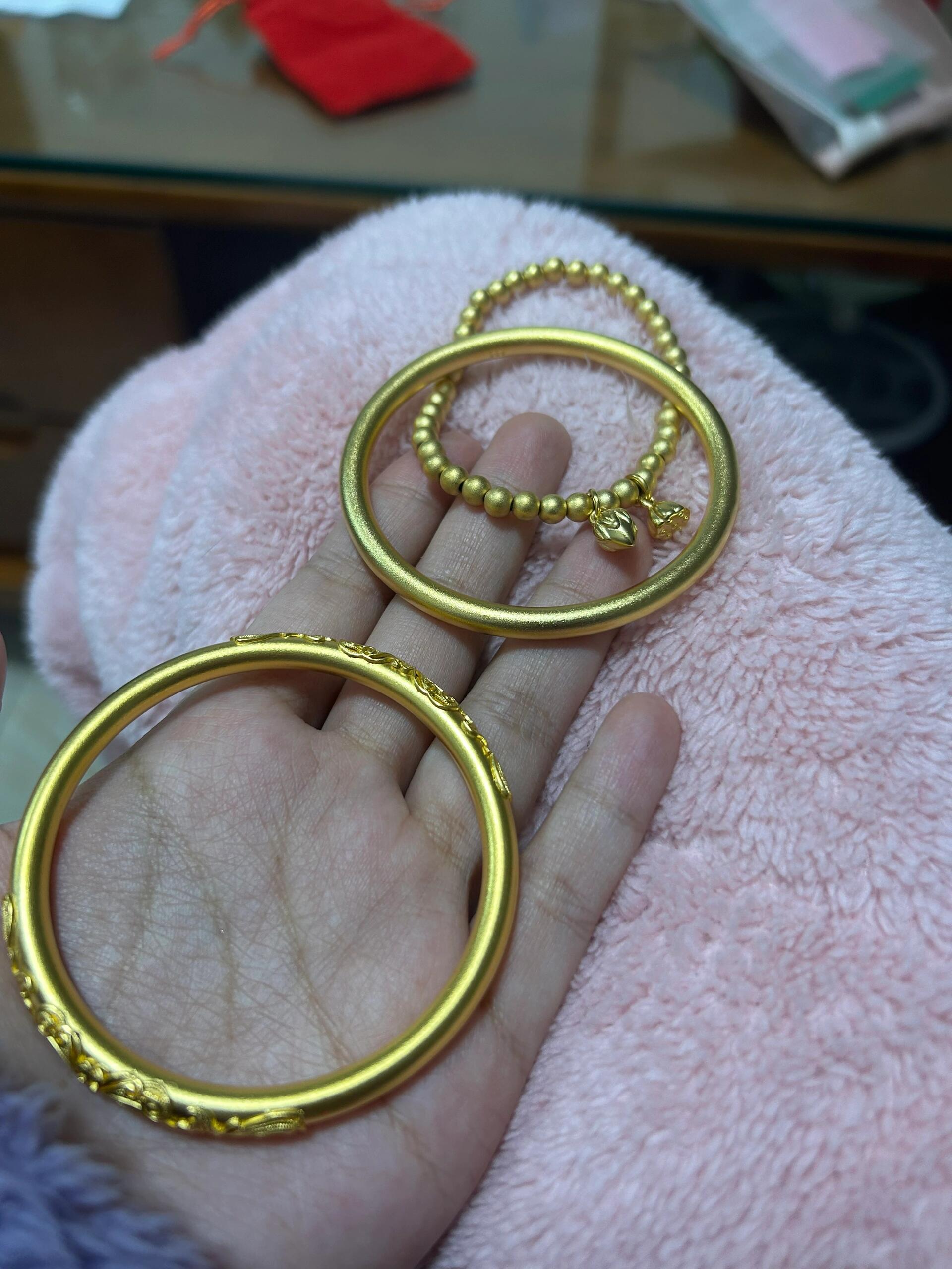 【黄金手镯】和【沙金】真实对比