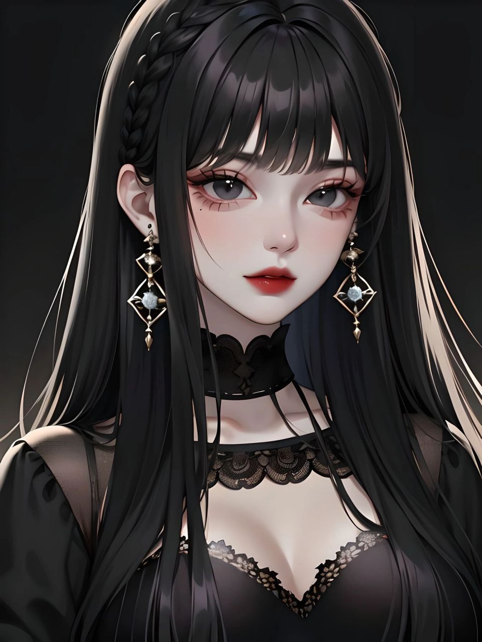 ai绘画78暗黑风御姐