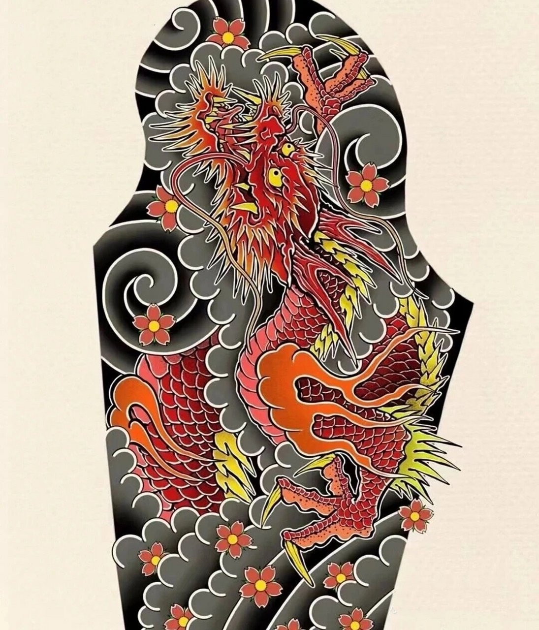 老传统花腿纹身手稿  可设计