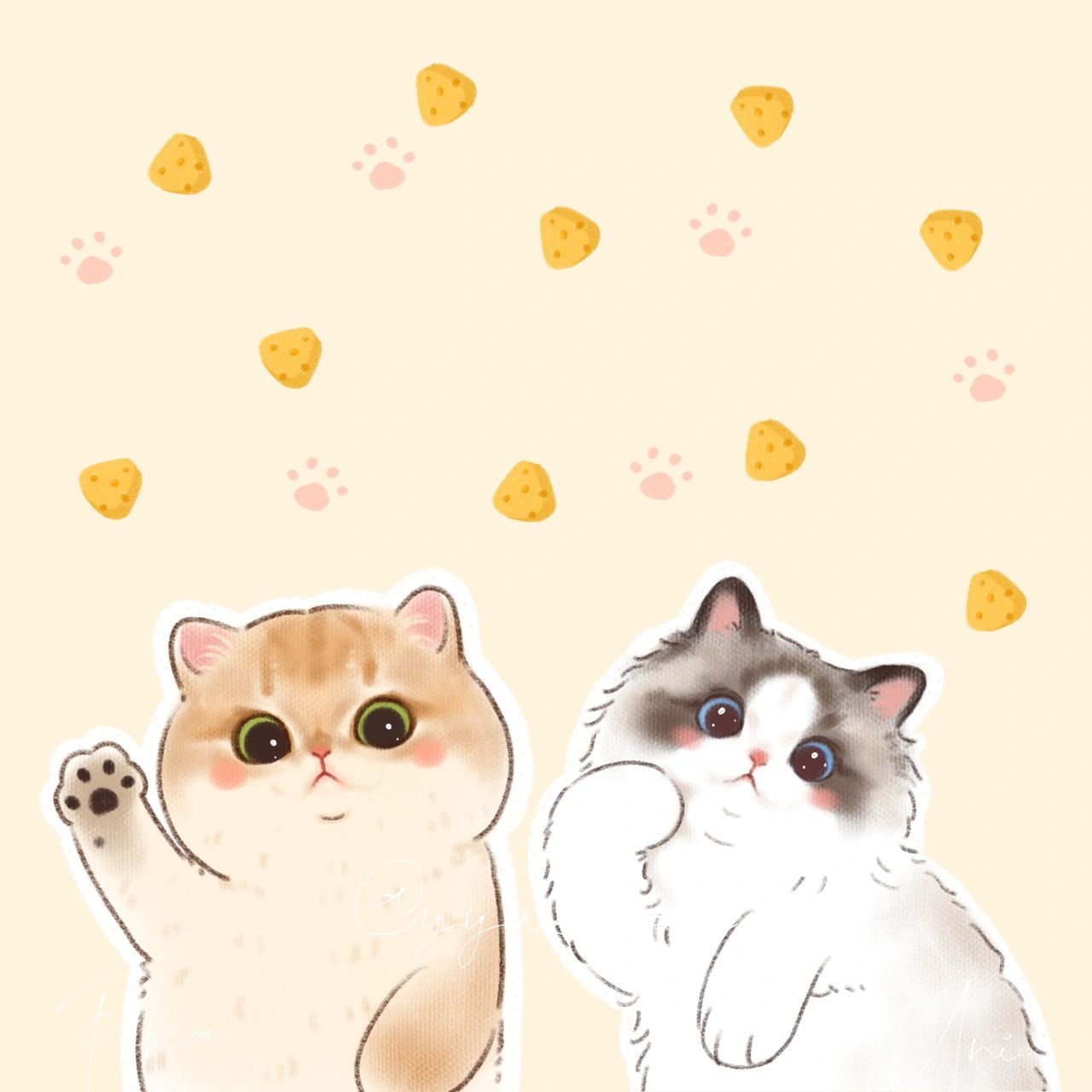 那天看到好姐妹约的q版画像之后直接被萌到了 就立马找 小姐姐约了画