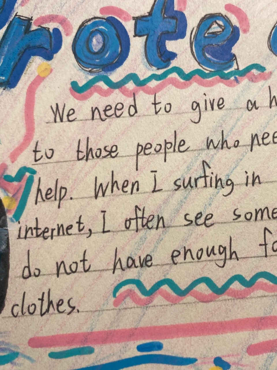 英语小报六年级 保护环境,真的舍不得交 老师又让做手抄报了