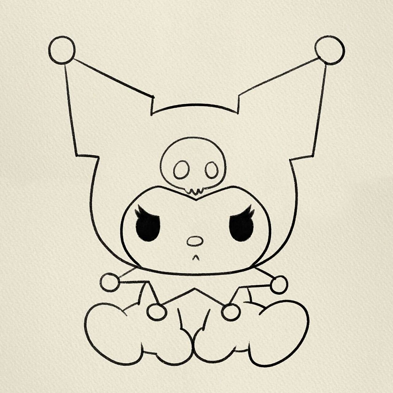 库洛米简笔画‖(30) #简笔画教程# #简笔画# #画个简笔画# #可爱简笔