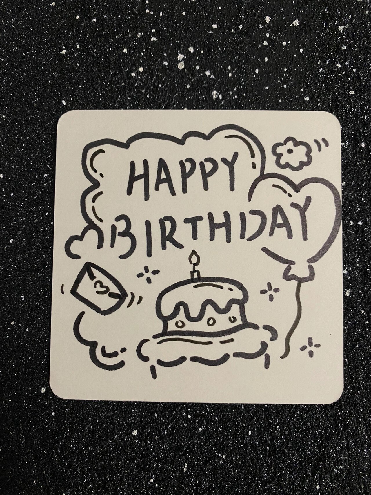 简笔画|敲可爱必备生日小卡片,快快收藏哦