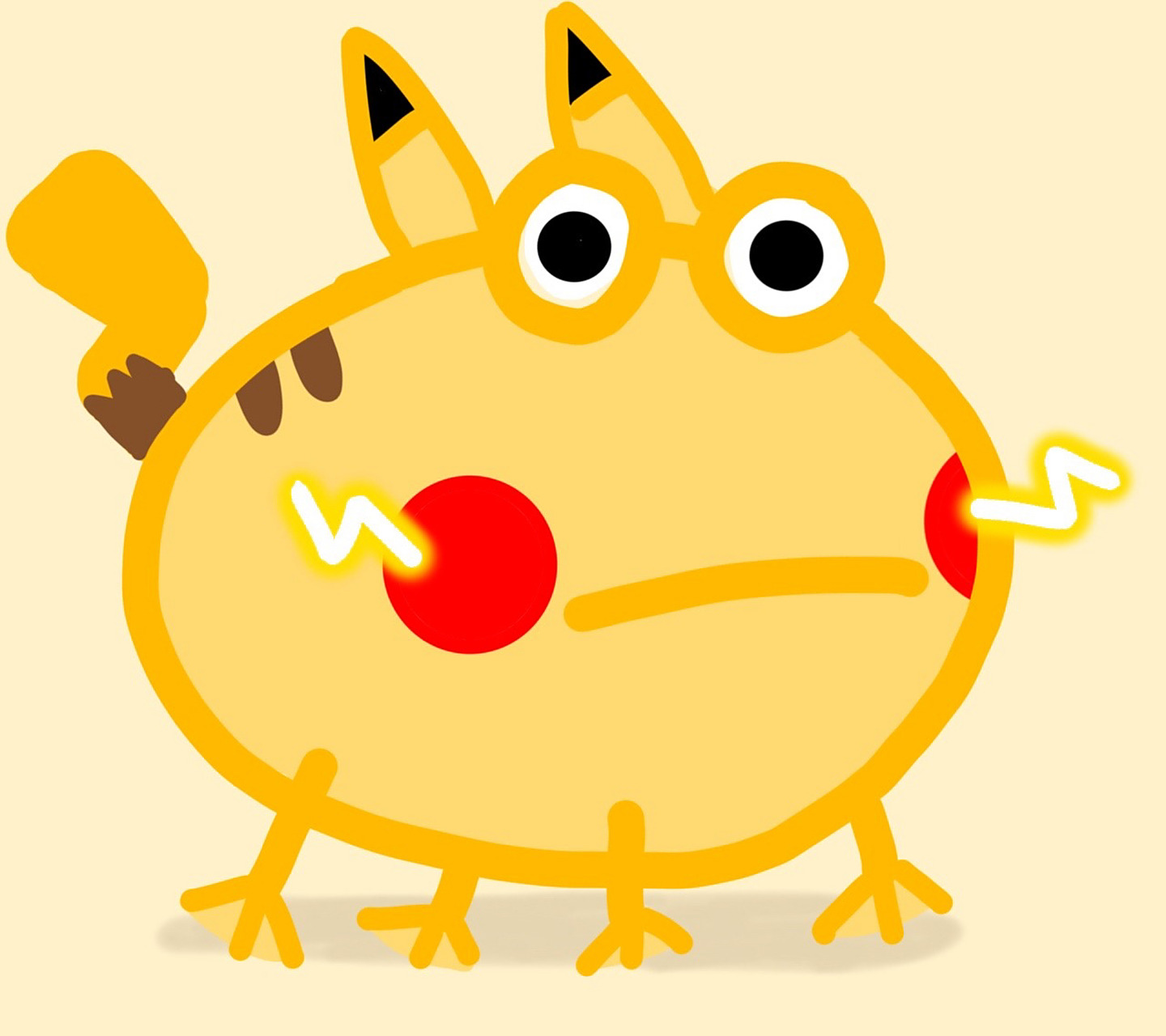 给9195 的皮卡丘青蛙丑萌丑萌的,很符合她的气质(开心99)