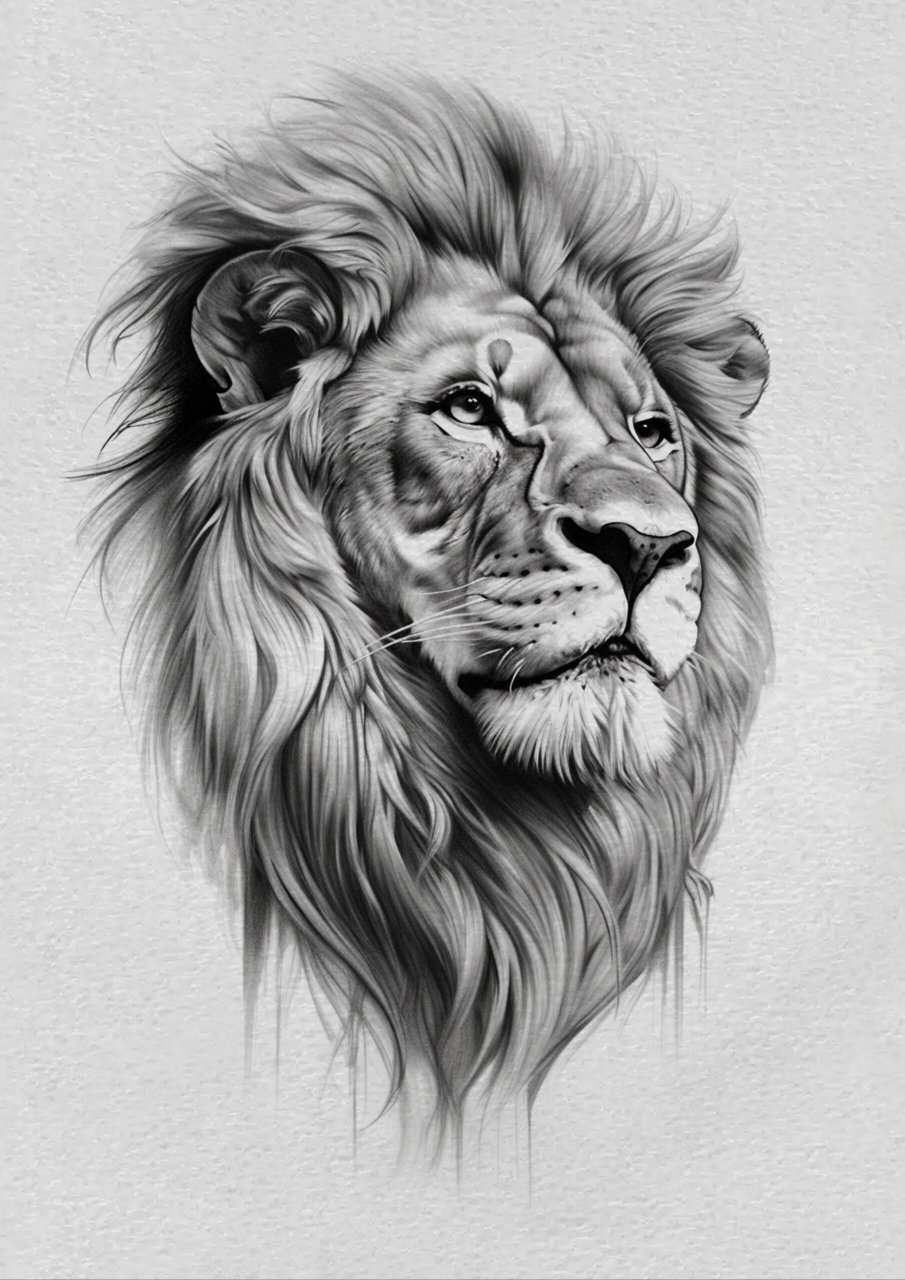 ai狮子纹身手稿第一辑 ai狮子纹身手稿,分不同形态