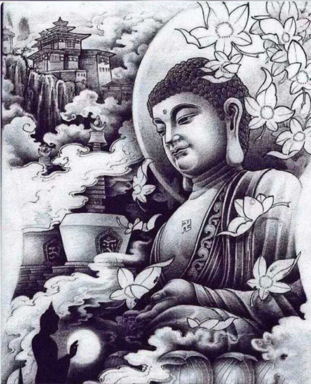 满背佛祖纹身 大日如来佛祖 67观音 《大满背》 67 67你们要的