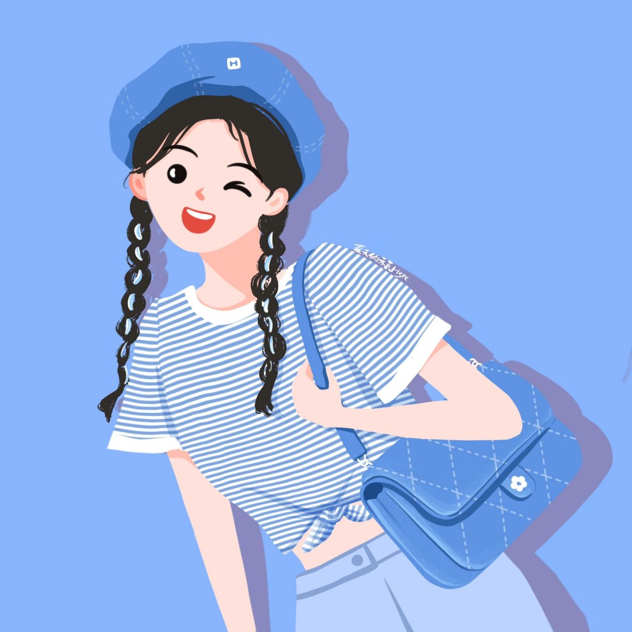 插画头像 | 大笑的可爱女孩们 愿美好的笑容在你我之间传递