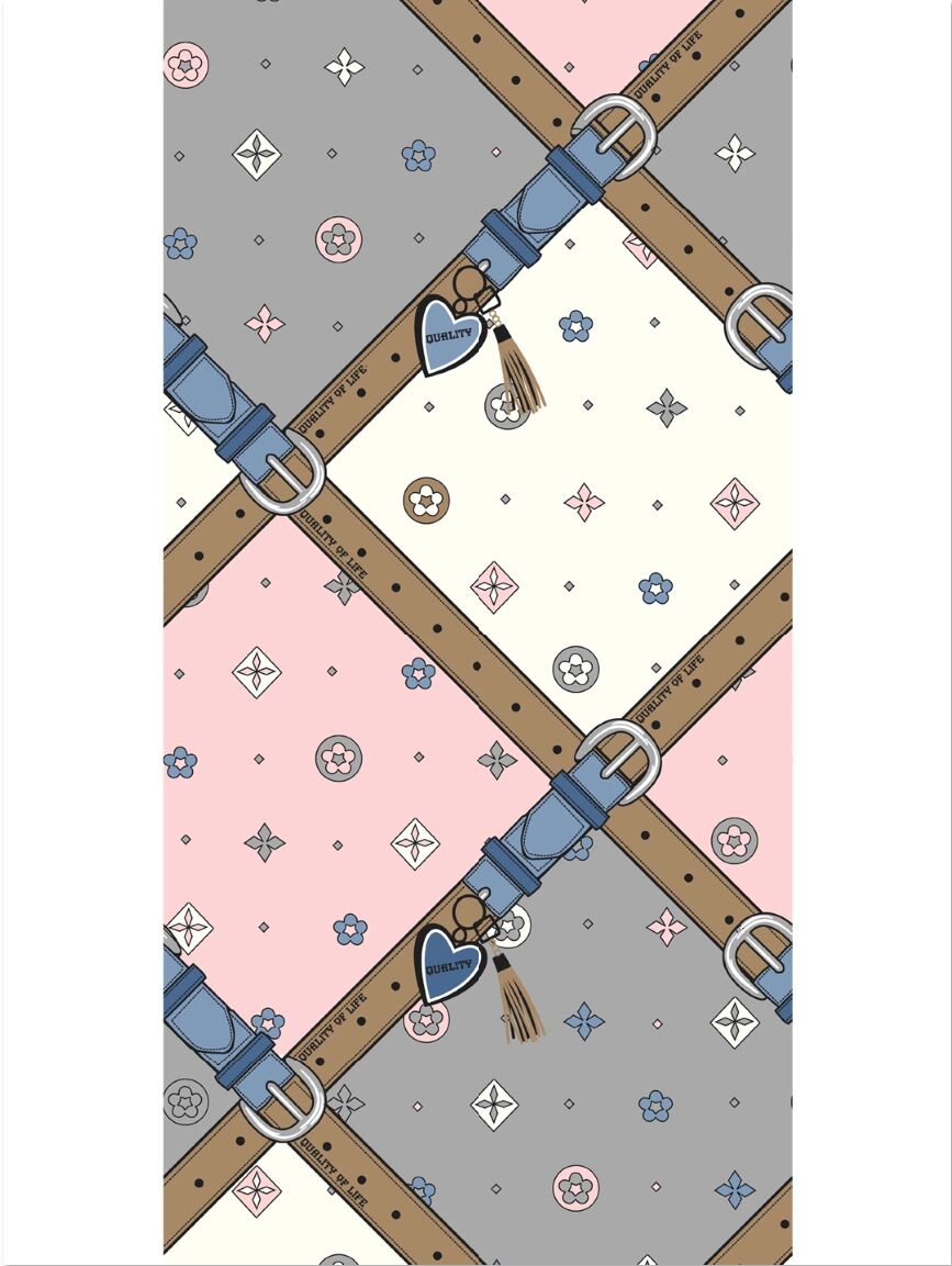 93期 大牌风经典几何图案 原创手机壁纸插画 花型