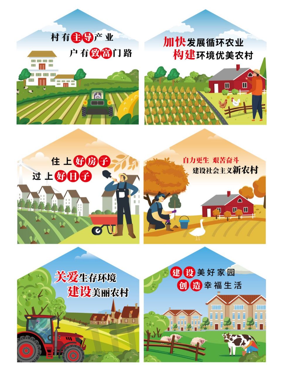 丨振兴新农村文明乡村建设三角围墙 图一:村有主导产业 户有致富门路