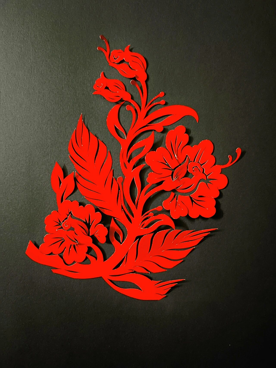 每日一剪(脱稿剪纸绝技)—玫瑰花 总是有朋友留言要底稿或教程,其实我