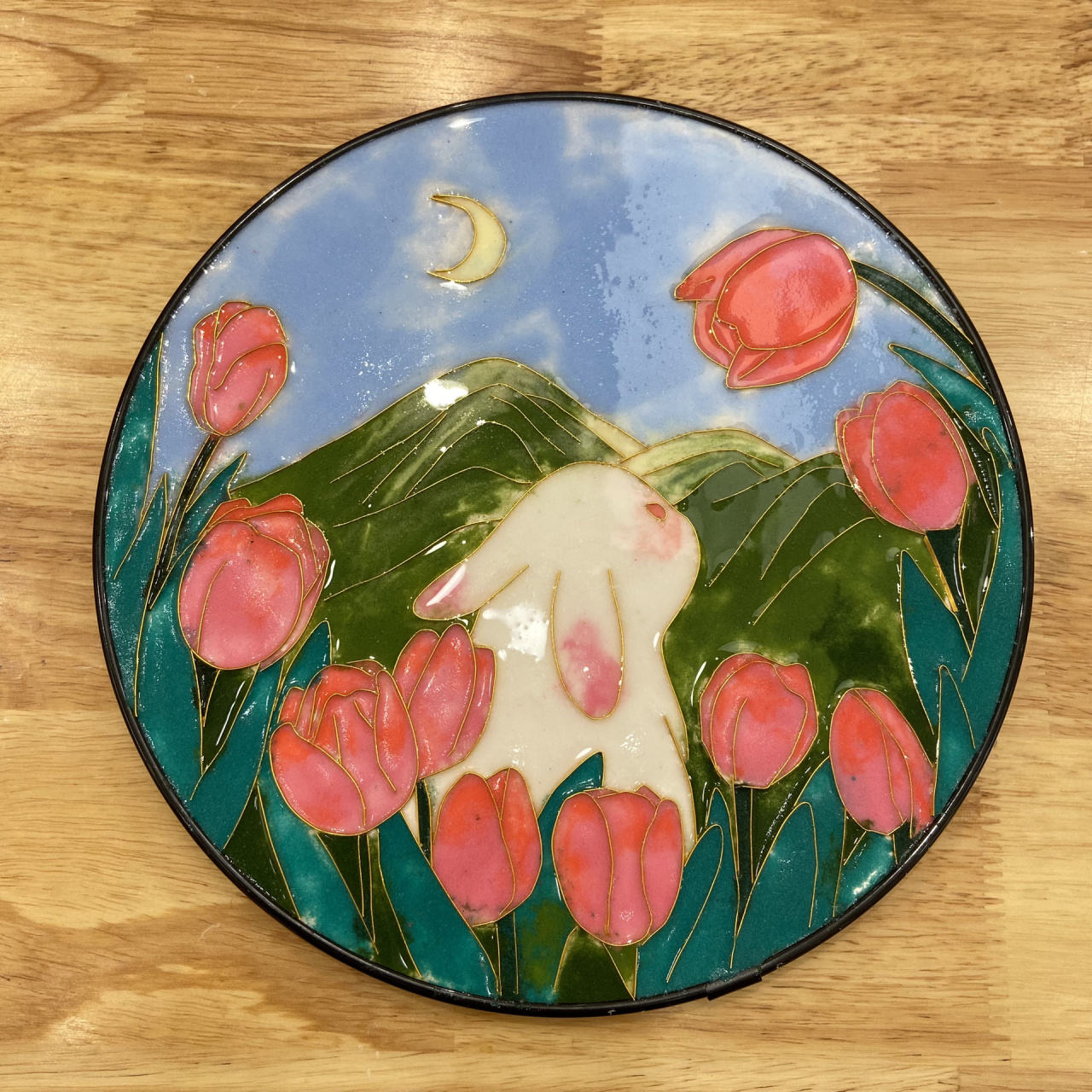 diy掐丝珐琅 猫的天空之城diy掐丝珐琅套装——望月 中国传统文化手