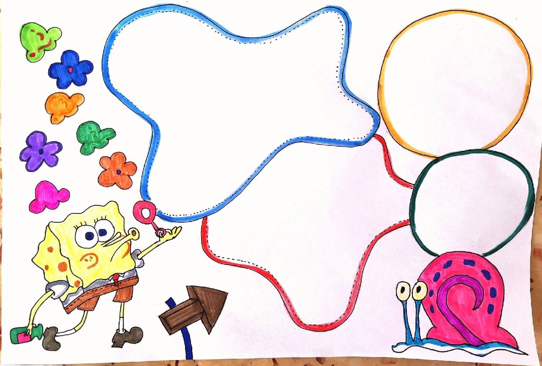 海绵宝宝 小蜗 海绵宝宝系列手抄报 海绵宝宝系列思维导图 小学卡通