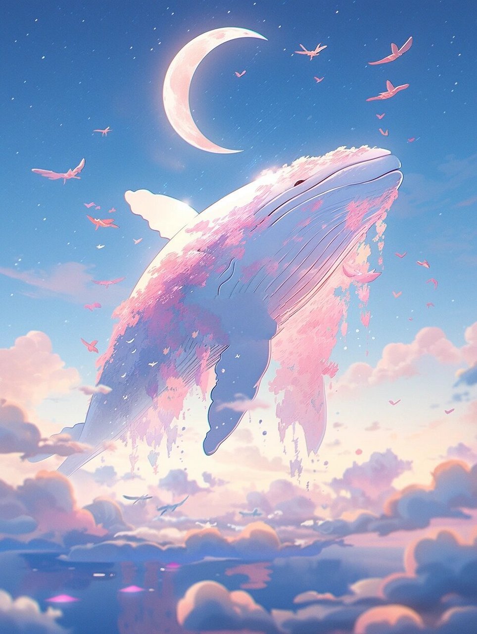 ✨唯美壁纸|如鲸向海,似鸟投林🐋 我还是喜欢你,像鲸沉于海底温柔