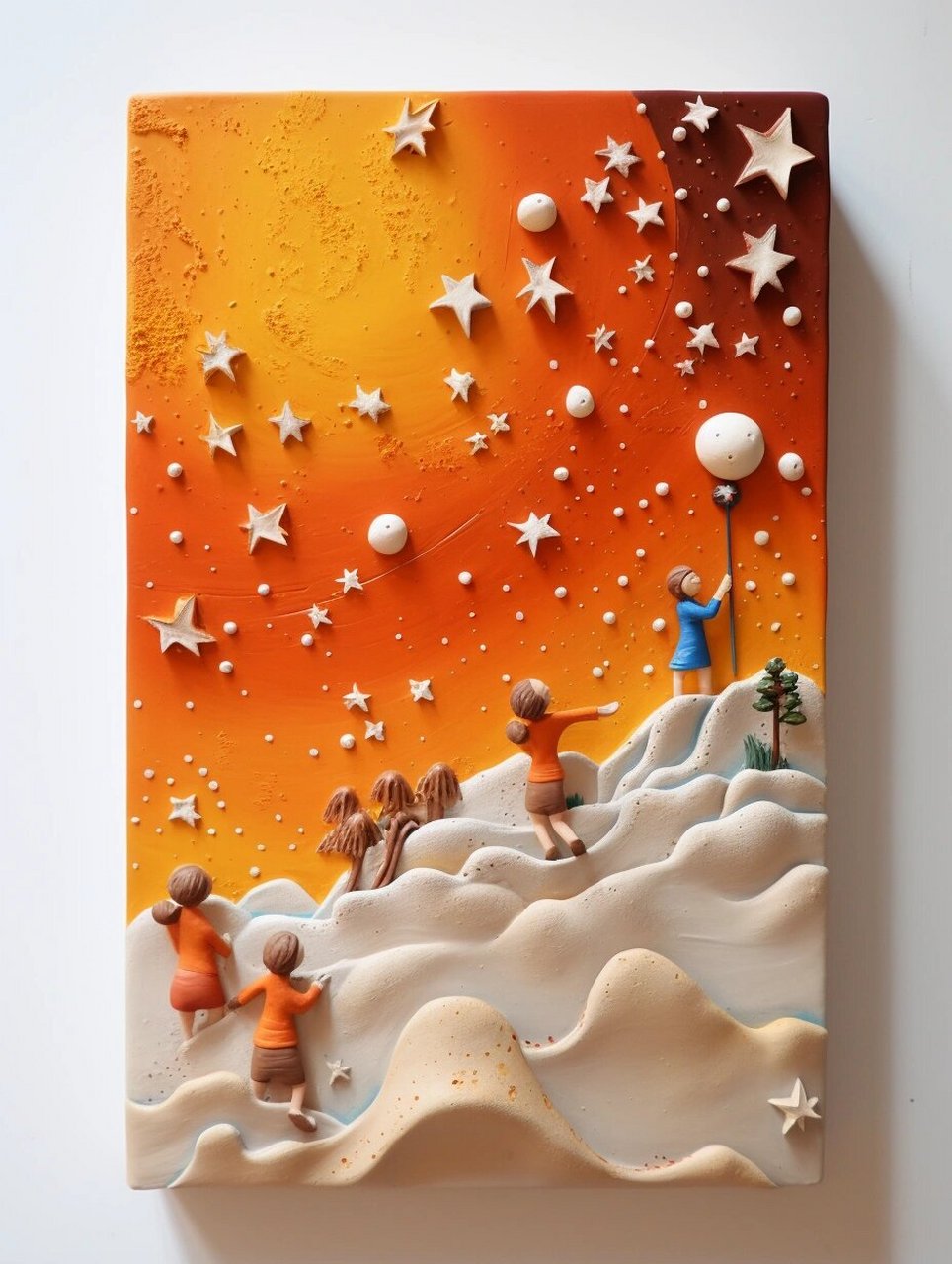 粘土立体画灵感收集—我们都是星星的孩子 今天是治愈系