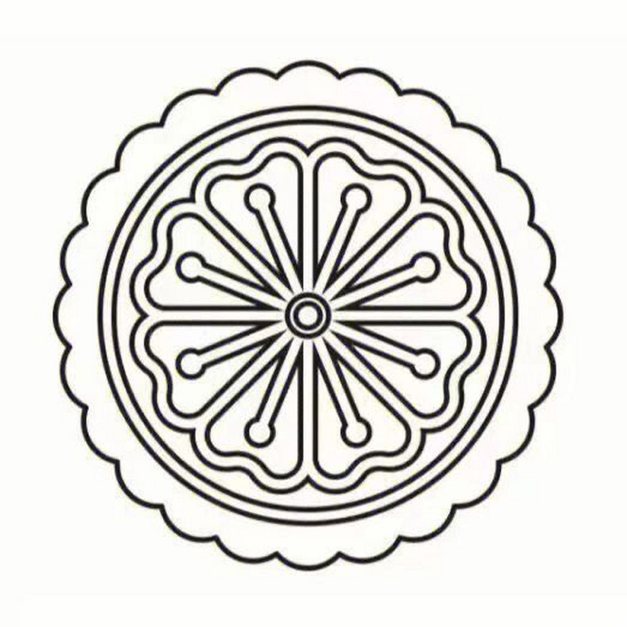 美工区——月饼简笔画可涂色 点91自取