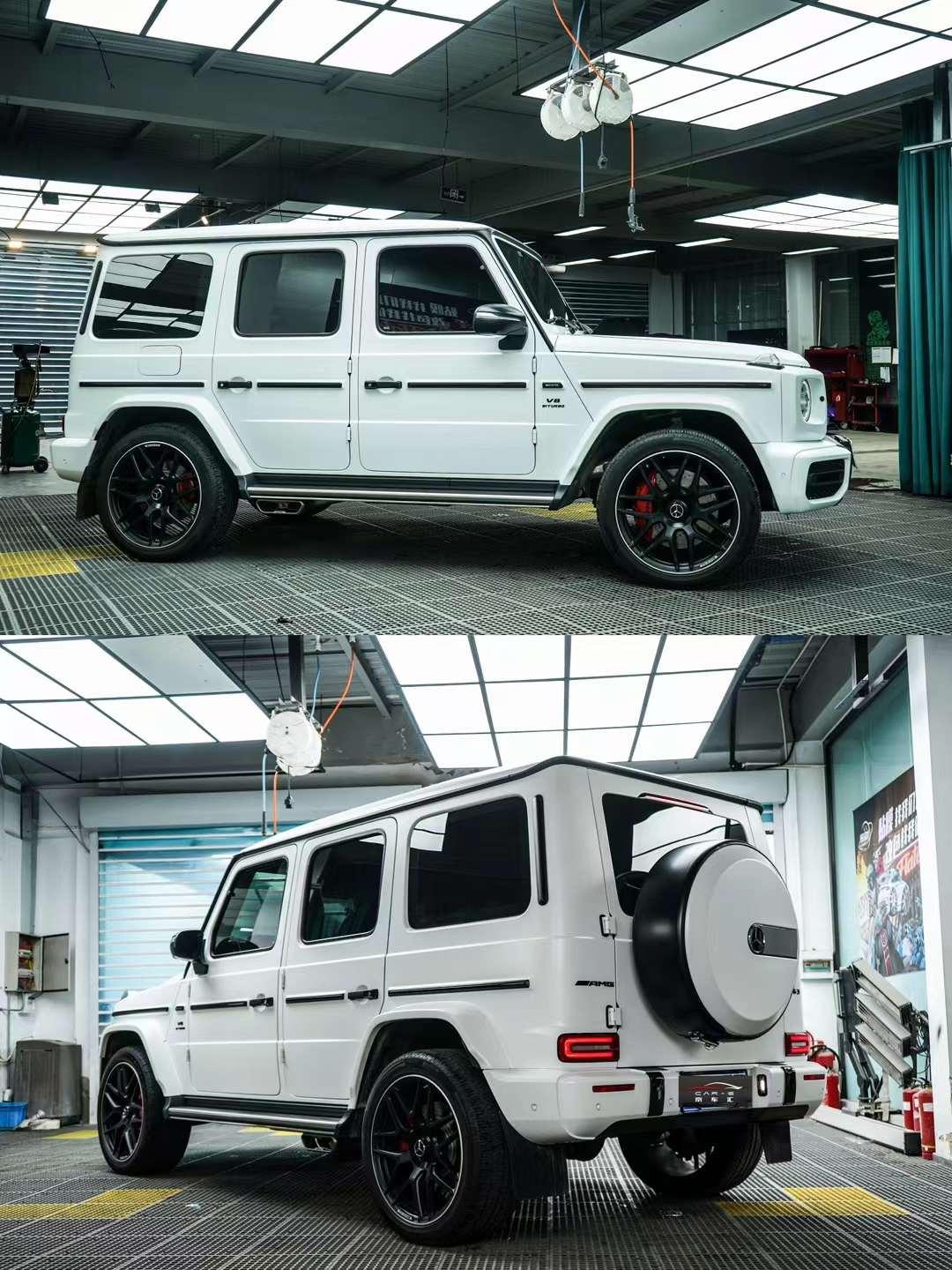 奔驰g500升级g63 副厂g63包围喷原厂漆 原厂内衬水箱装饰前杠下支架
