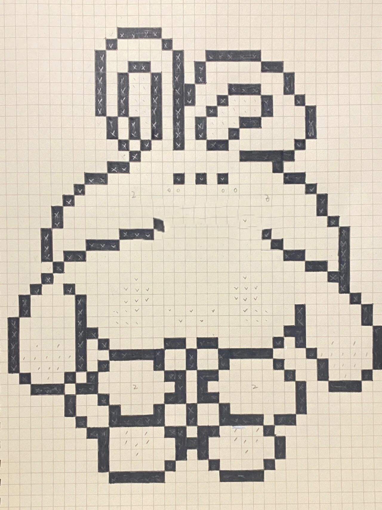 像素画47|兔兔头套的玉桂狗