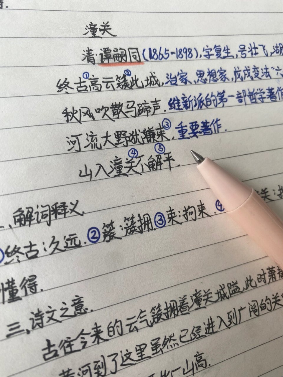 潼关 注释 译文 赏析🌹