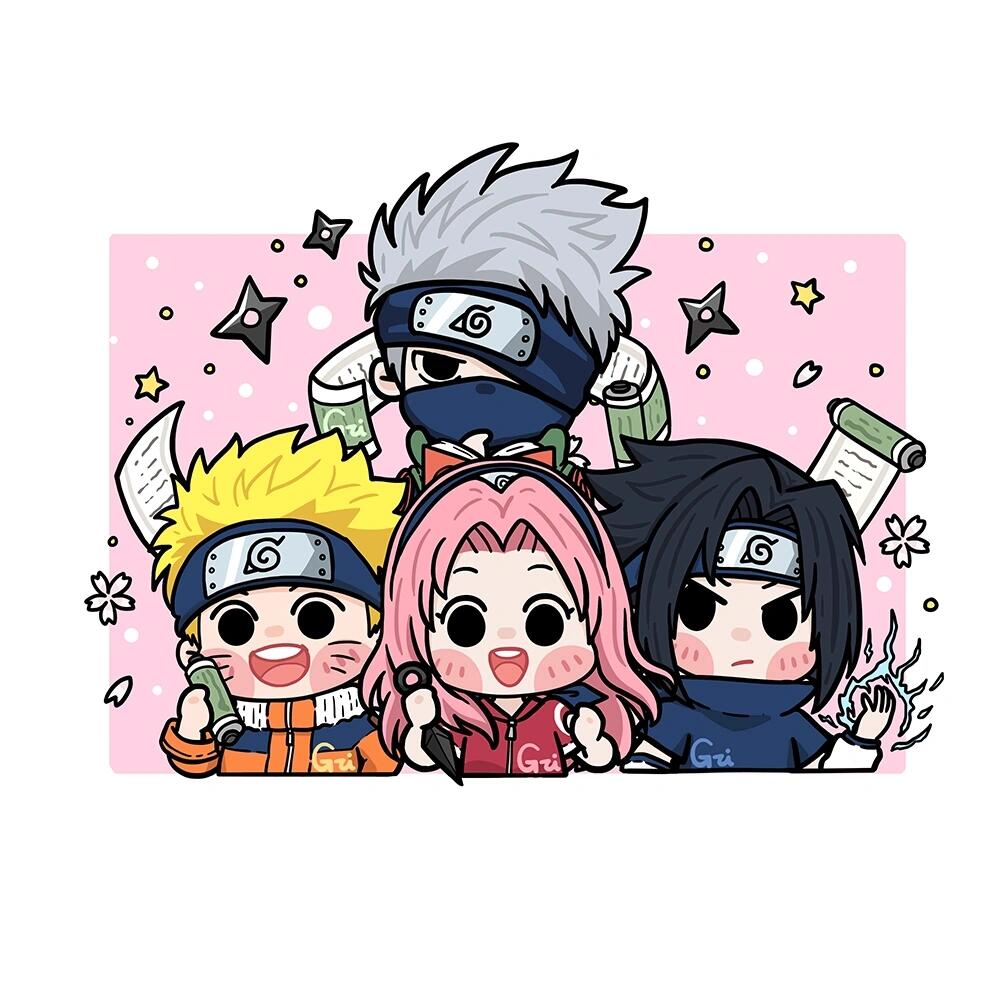 96萌小g爱涂鸦 《火影忍者》第七班 头像集合