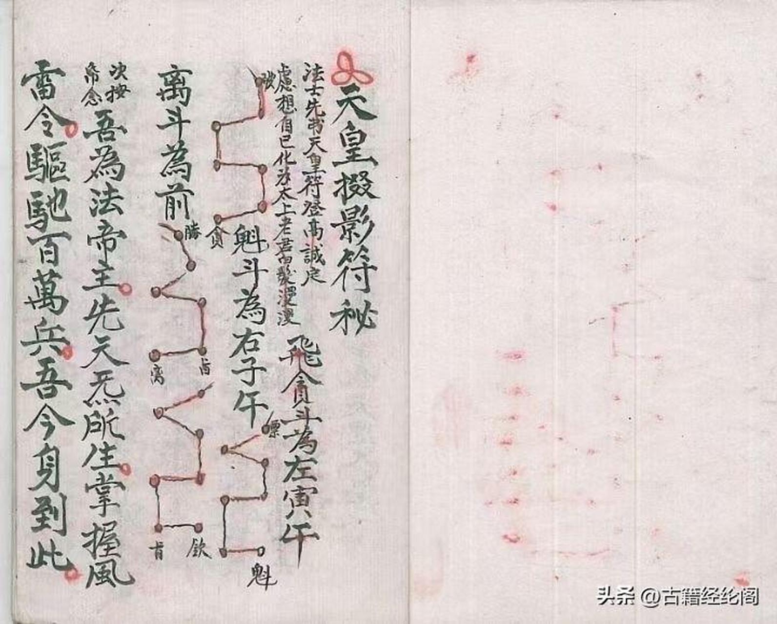 古籍珍本:道教符咒法本《天皇使者掇影体形》天皇掇影符秘18筒子页36