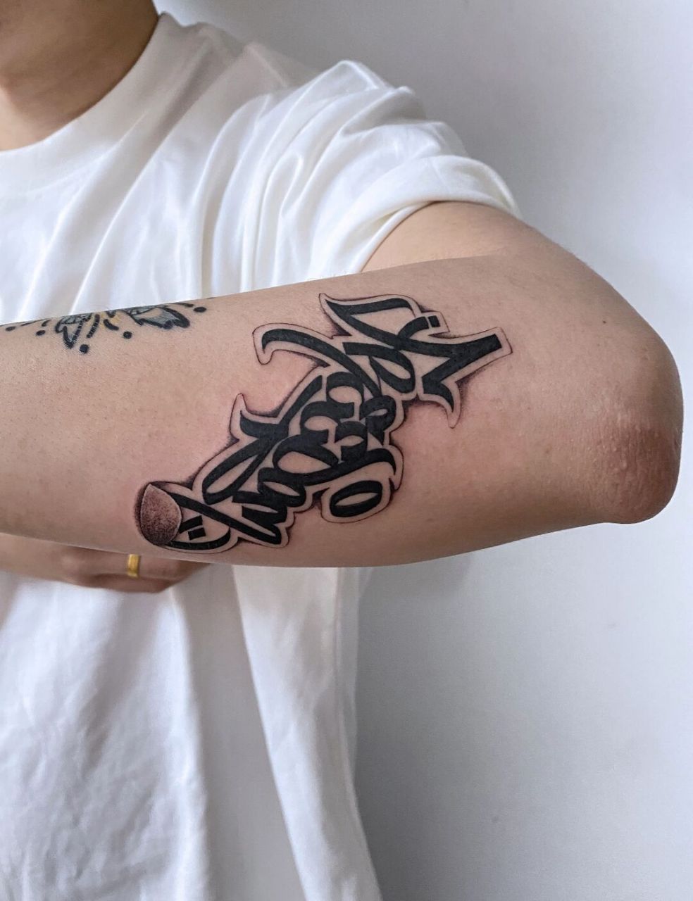 贴纸涂鸦字体暗黑设计纹身|字体纹身 涂鸦handstyle书写英文内容