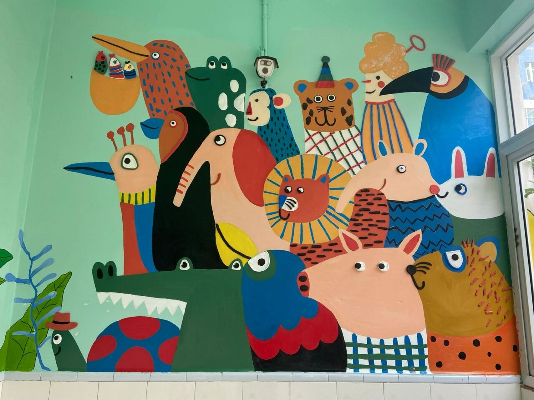 幼儿园墙绘|森林及动物主题墙绘 确定好森林主题找到素材就可以开始