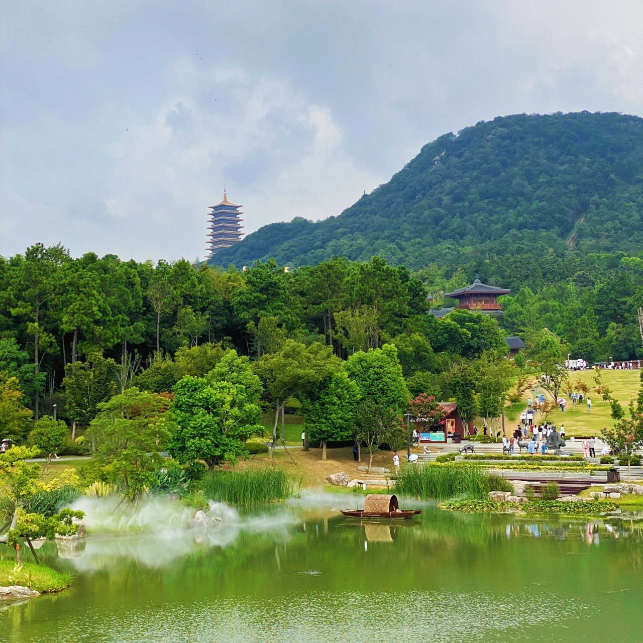 99江苏-南京-牛首山-佛顶前苑 牛首山,位于江苏省南京市江宁区牛首