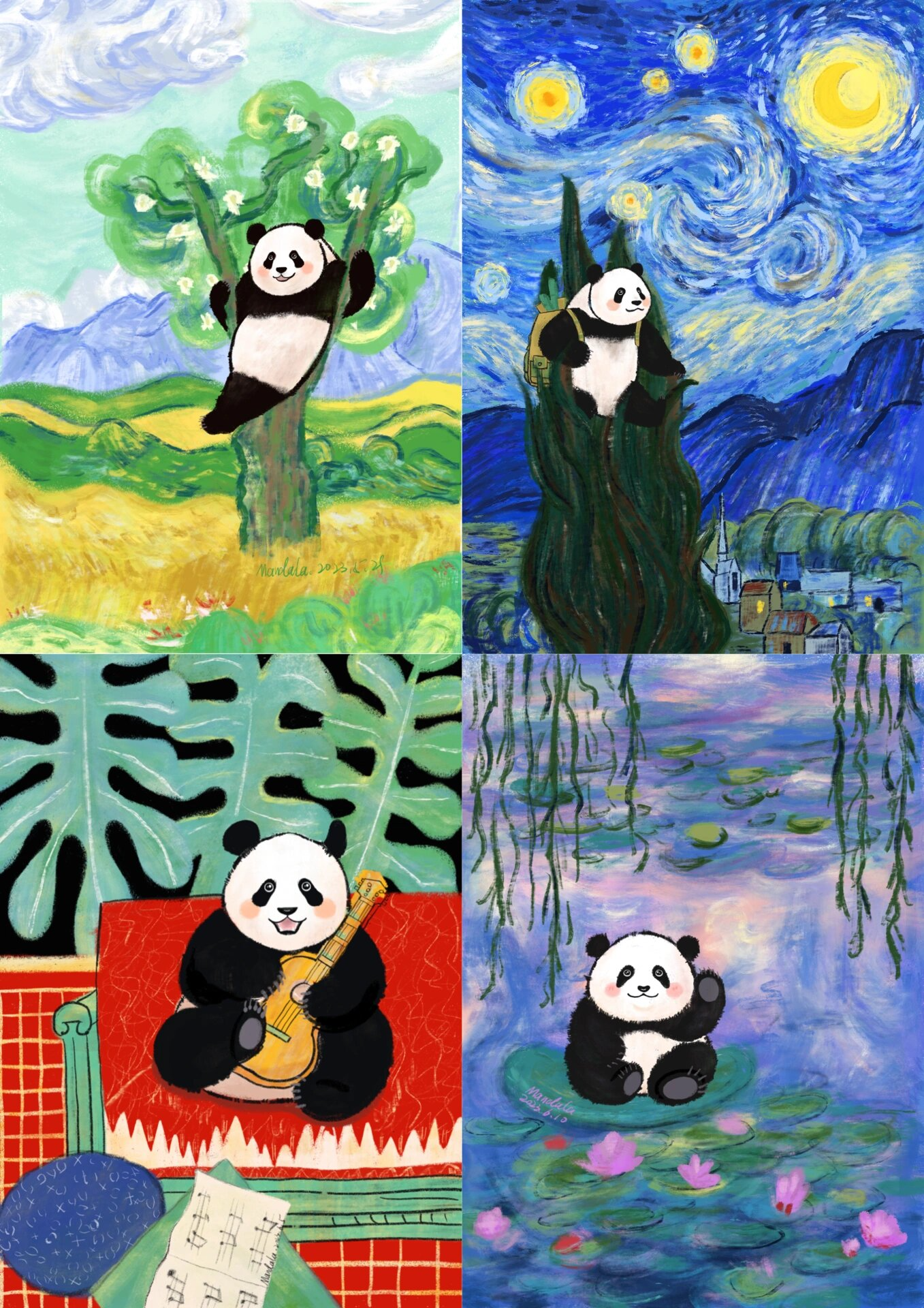 世界名画熊猫系列小合集