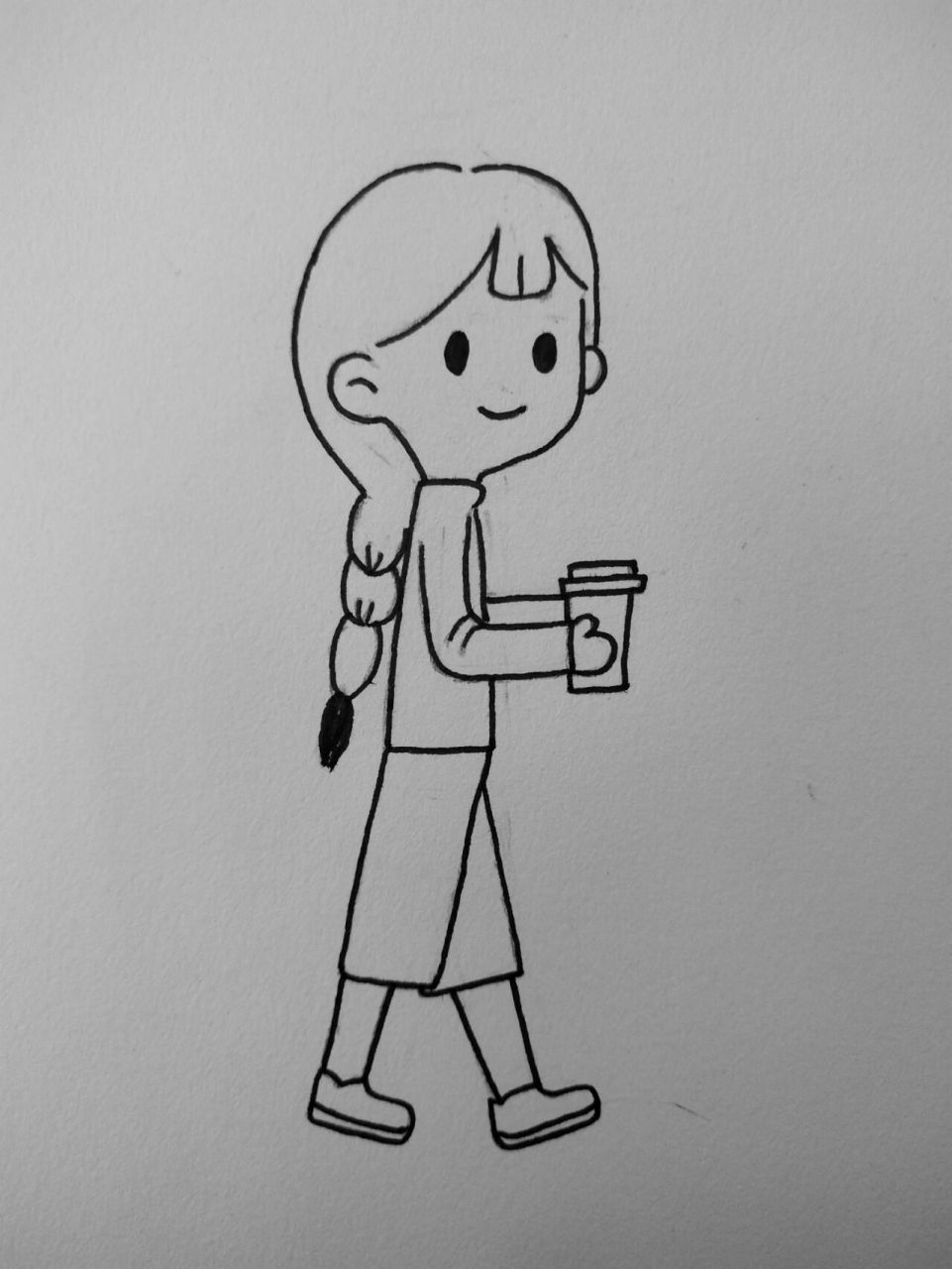 简笔画Ⅰ人物动态站立姿势08 临摹:麦刻风