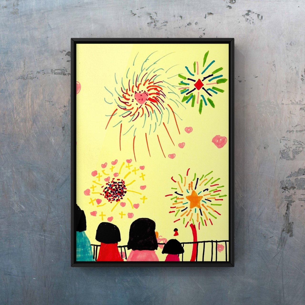 一年级|美术|五彩的烟花