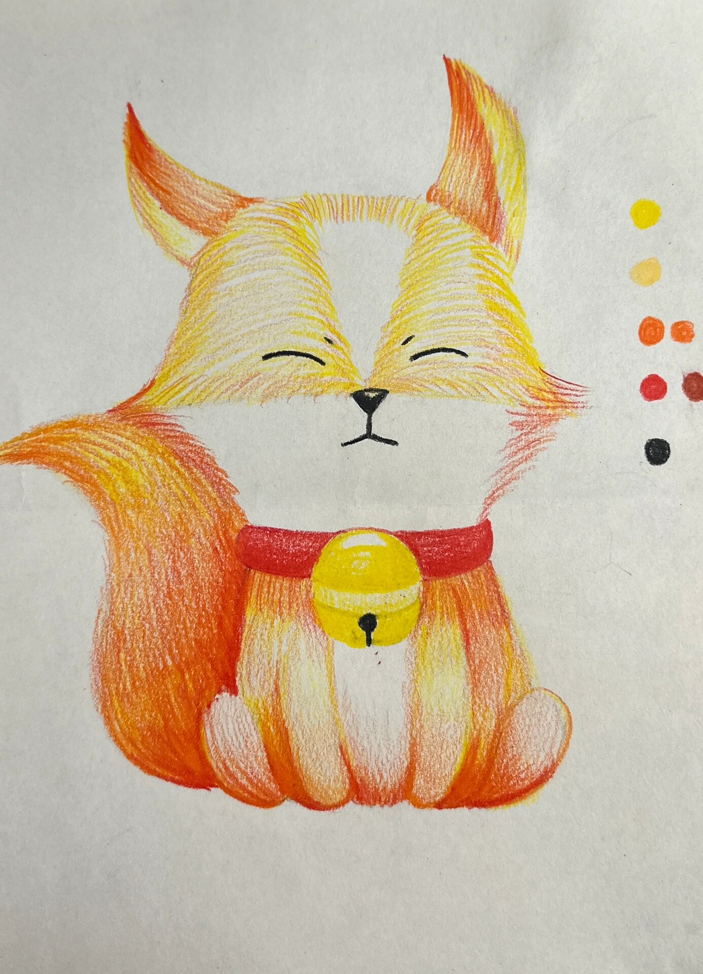 彩铅狐狸动物系列 #线上美术# #创意儿童画# #彩铅# #彩铅手绘# #彩铅