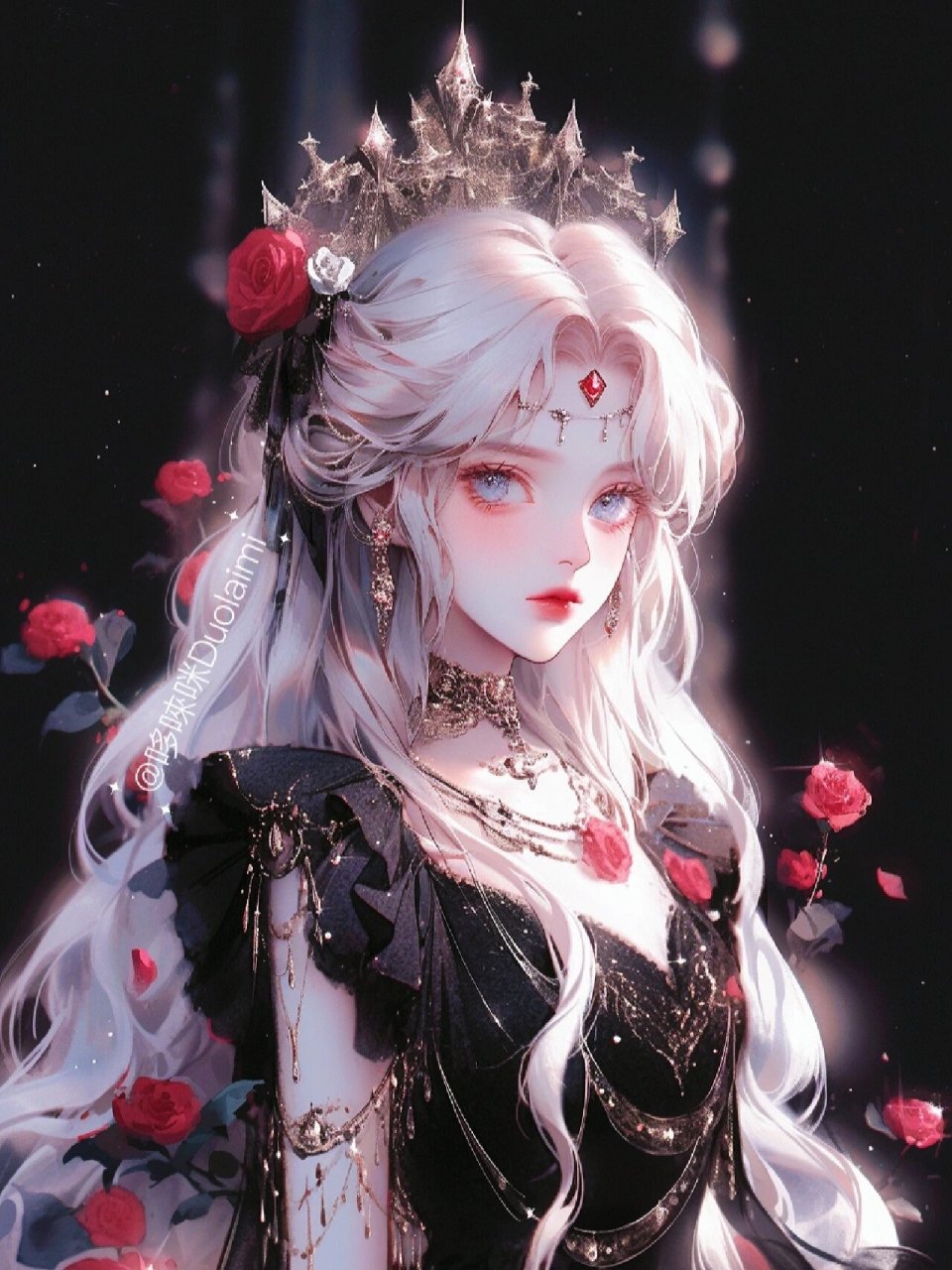 哥特玫瑰08暗黑小小兔 暗夜美少女战士壁纸