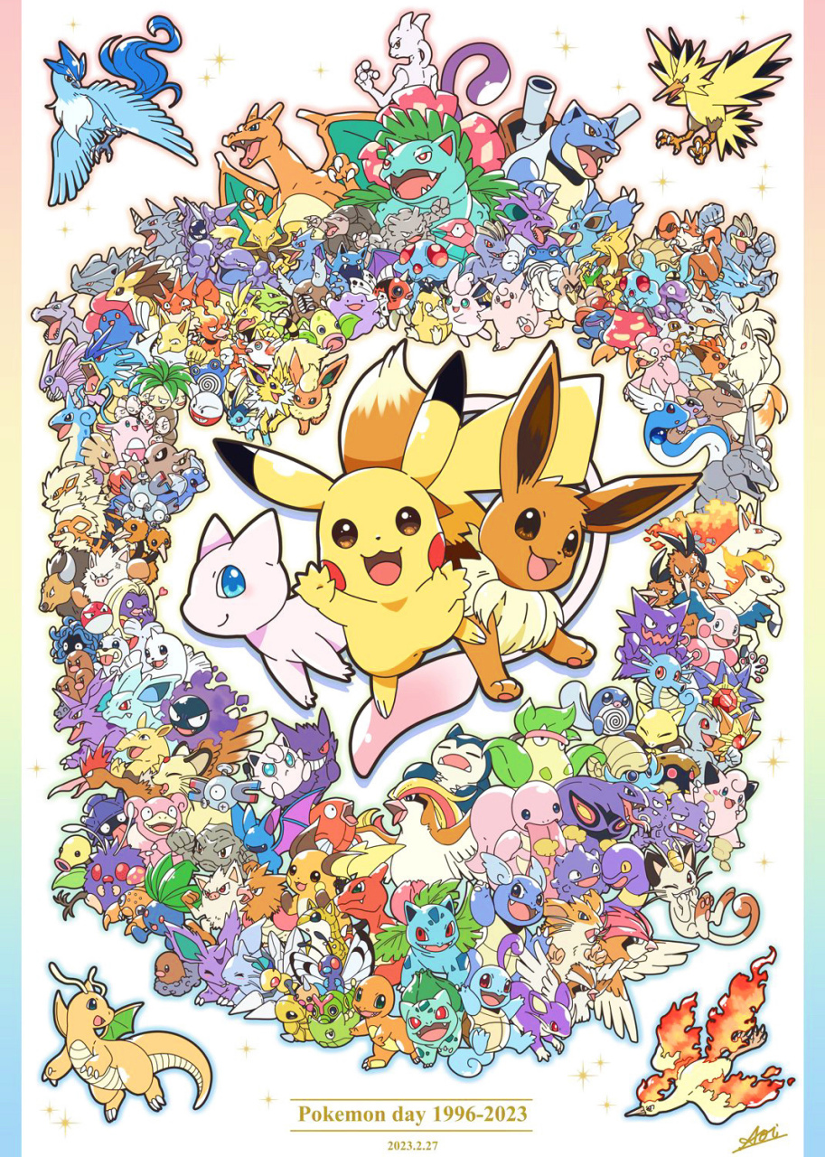 初代宝可梦大集合! 每日壁纸 宝可梦27周年