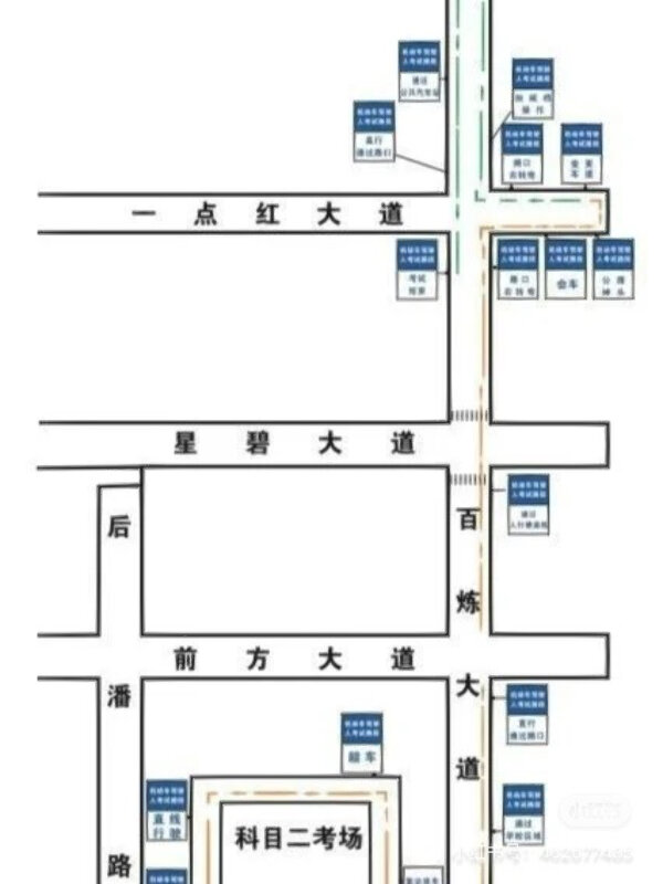 这个是浦江路线图 科目三,这个是浦江科目三路线图,3条线都是在一条路