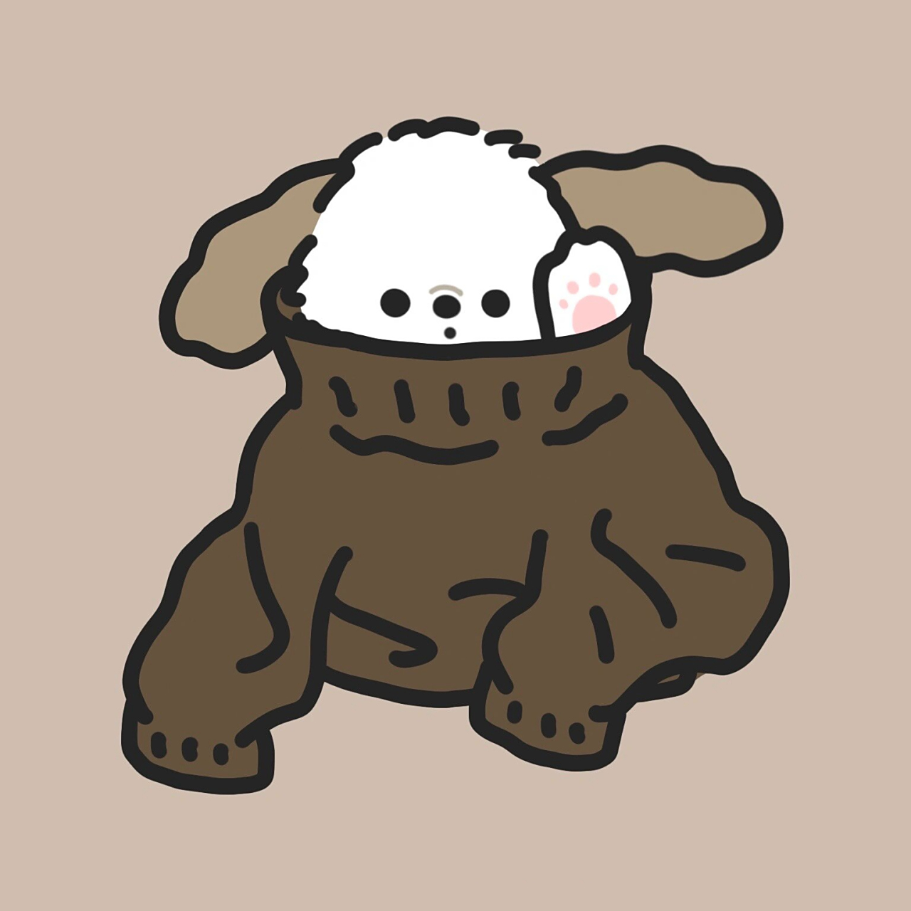 原创 | 小狗的衣食住行9596 棕色系的狗勾 下一个色系准备中