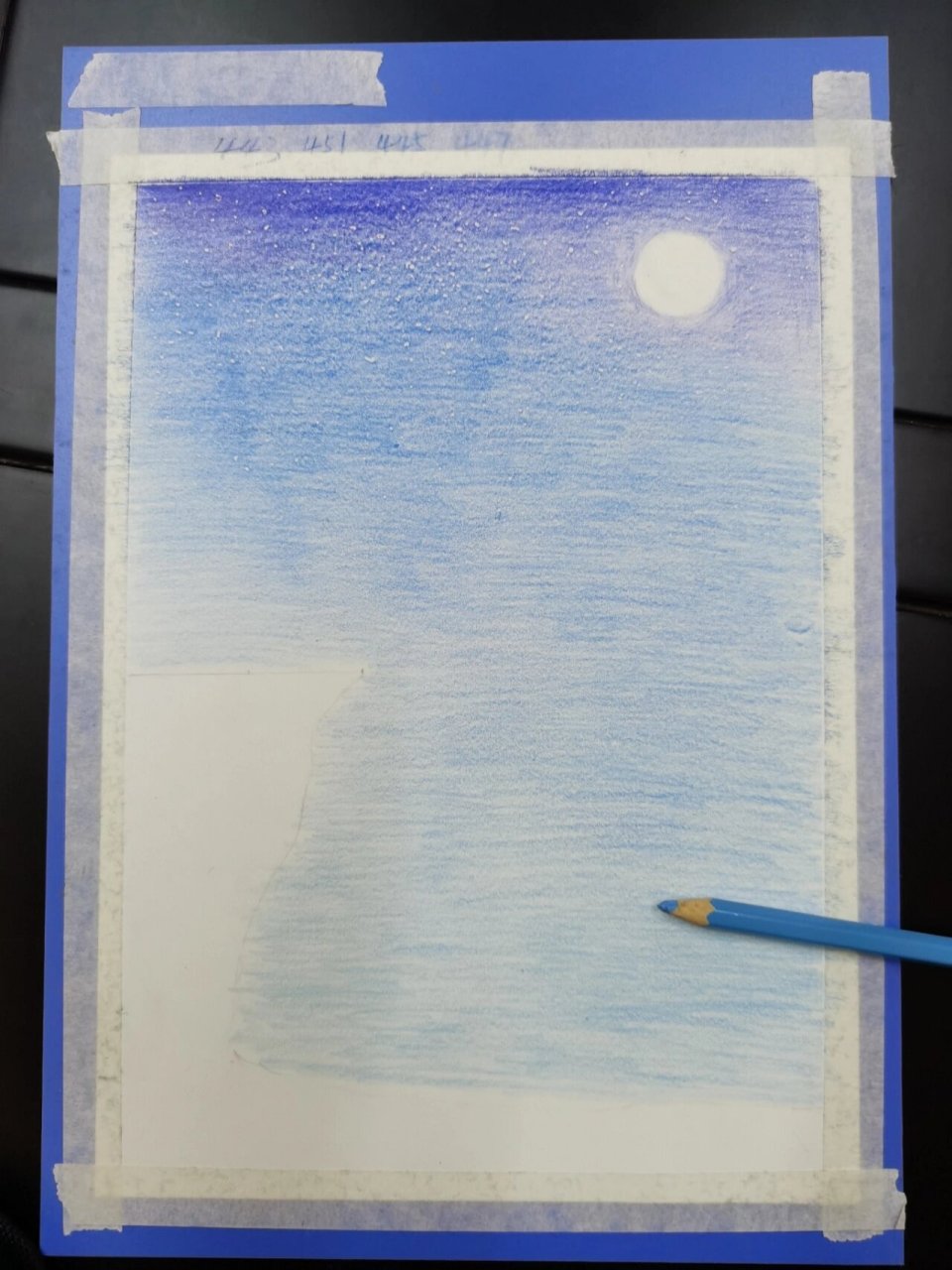 彩铅  |  《星空》简易教程步骤 纸张规格:16k,180g彩铅纸 48色水溶性