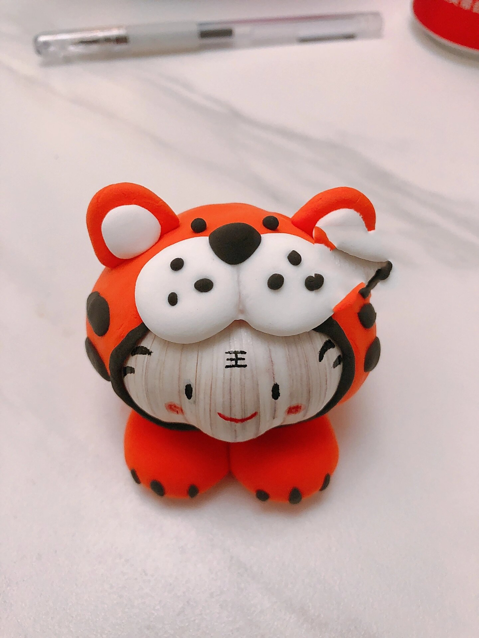 幼儿园手工之大蒜虎宝宝 幼儿园作业