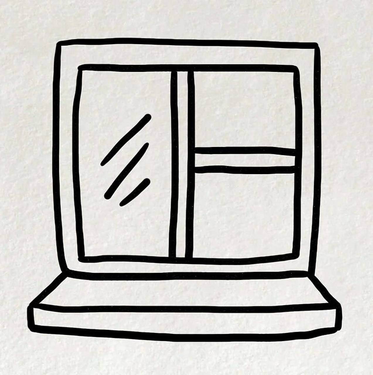 一个小窗户09简笔画教程