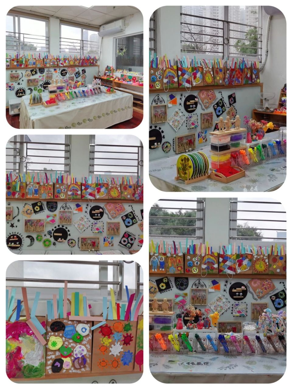 美工区 小班  作品展示 墙面创设 蕴含着幼儿的无线创意,发挥奇妙的